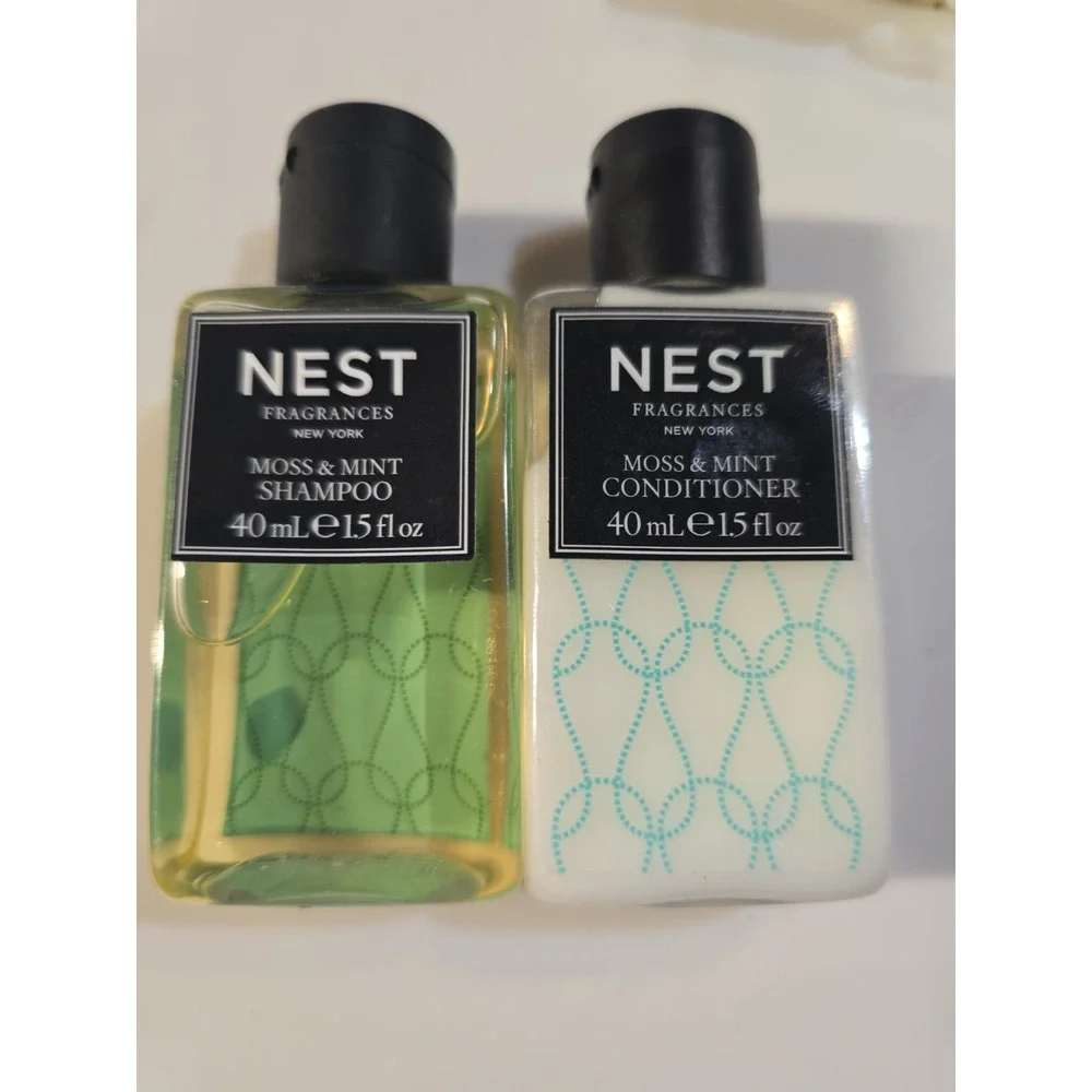 NEST Fragrances NY Moss & Mint Shampoo & Conditioner Travel  1.5 oz Lot Of 10